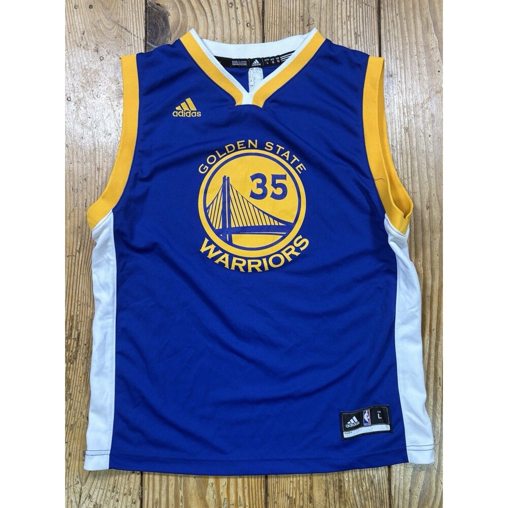 Adidas Golden State Warriors Kevin Durant 35 Jersey Youth Large Blue NBA Kids